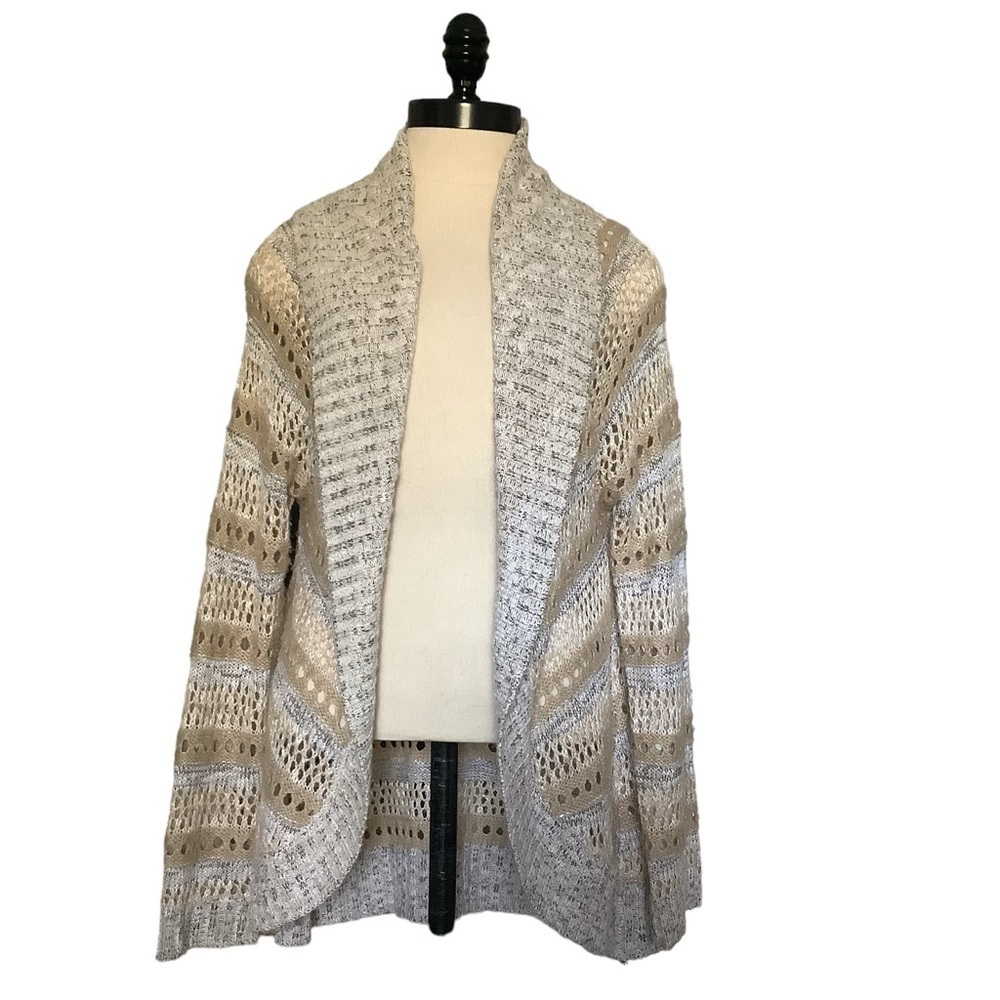 VINTAGE AMERICA Open‎ Front Cardigan Neutral Knit - Size M